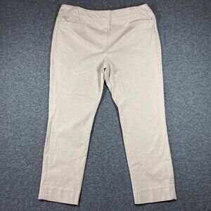 Soft Surroundings Pull On Ankle Pants Womens Plus 1X Beige Khaki